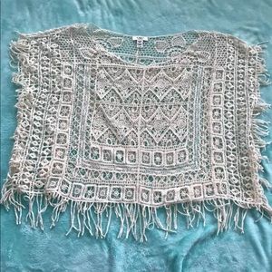 white bathing suit cover up